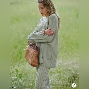 Free People Beach Imogen Set in Swaying Palm Cozy Knit Loungewear | Small